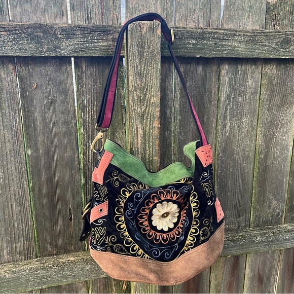 EUC Vintage Lucky Brand Hobo Shoulder Bag - Picture 2 of 16